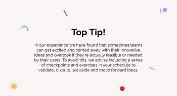 Innovation workshop top tip 3