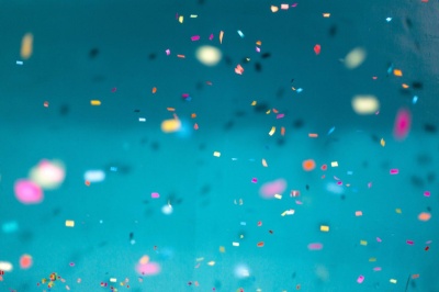 Celebration confetti blue